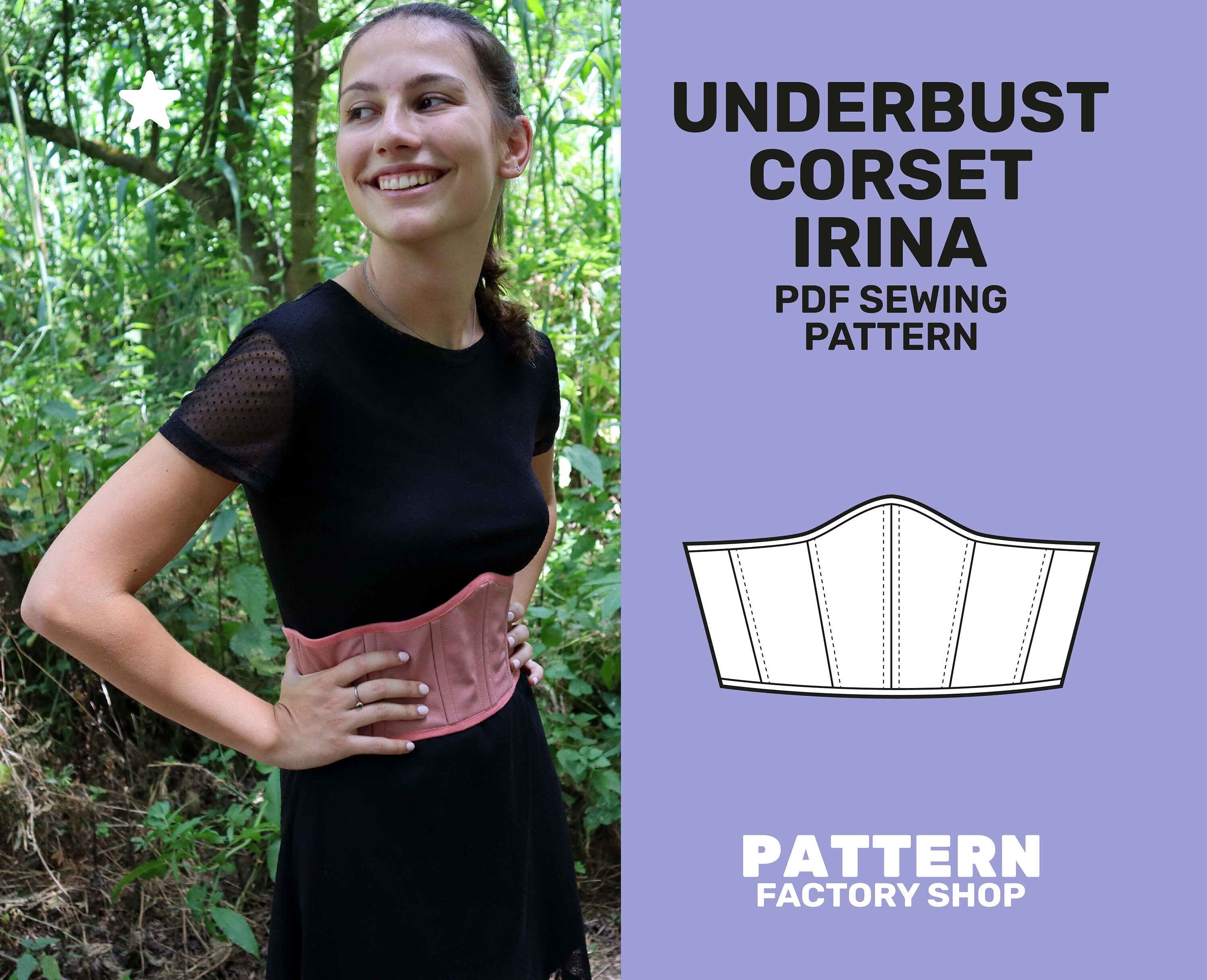 Buy Underbust Corset Irina PDF Sewing Pattern Sizes 34 52 Online in India 