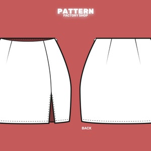 Slit Miniskirt Mia PDF Sewing Pattern Sizes 34 52 - Etsy