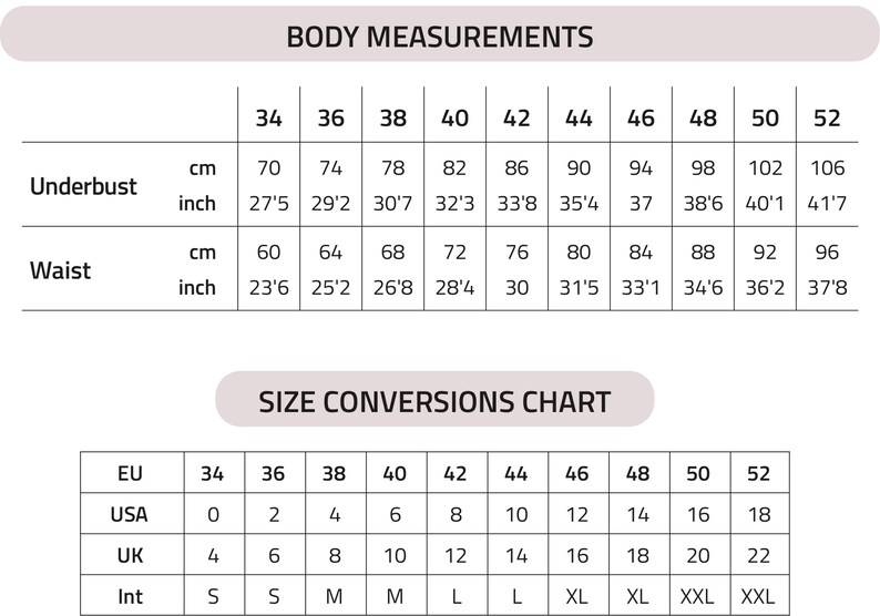 Underbust Corset Irina PDF Sewing Pattern Sizes 34 52 | Etsy