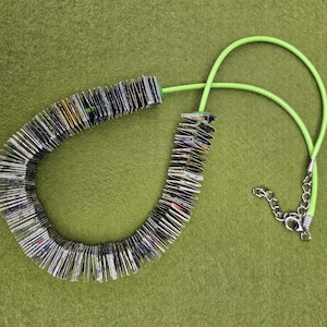 Sustainable, recycled material hand-made chunky jewellery - standout piece