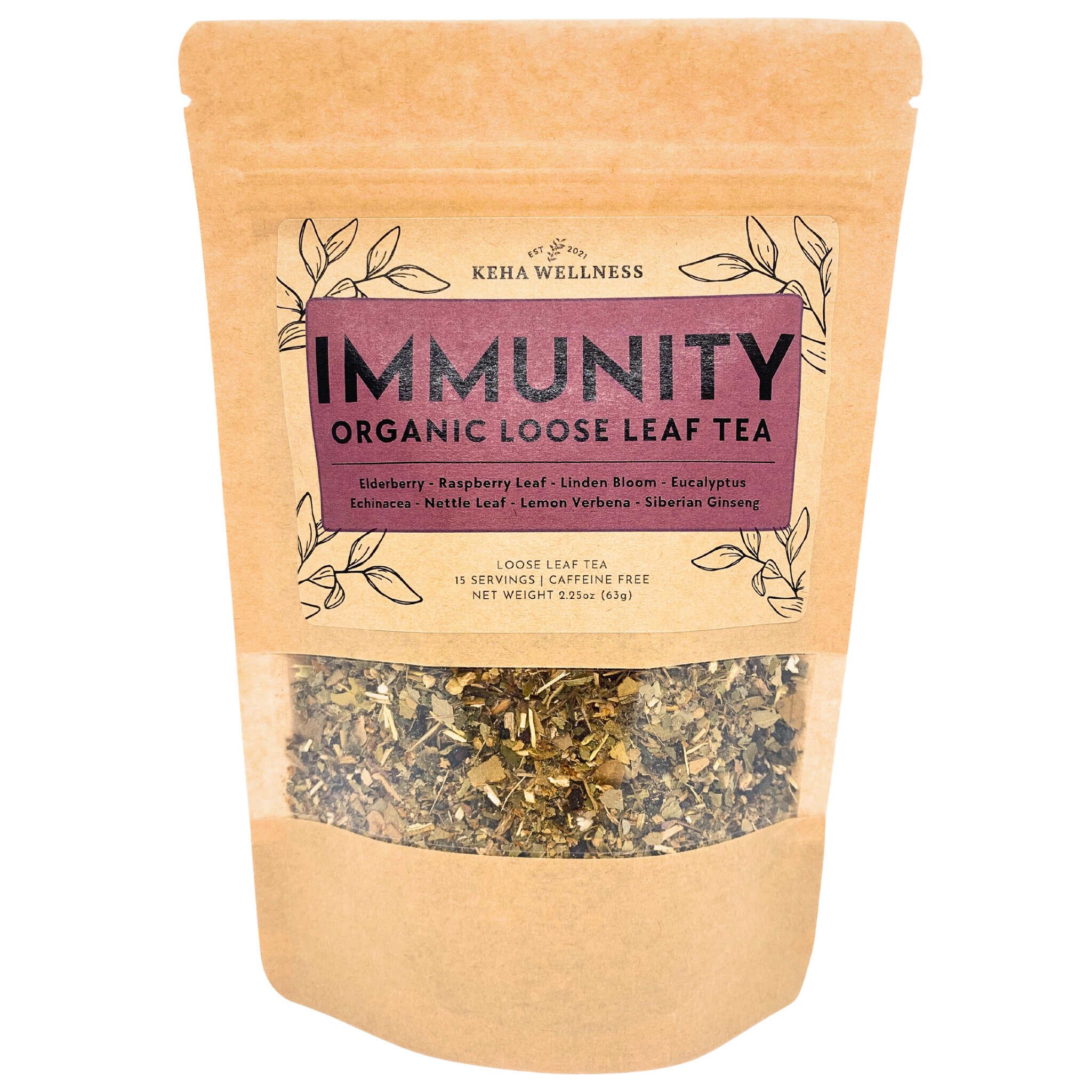 Loose Leaf Immunity Tea 2oz Organic Herbal Tea Immune Etsy