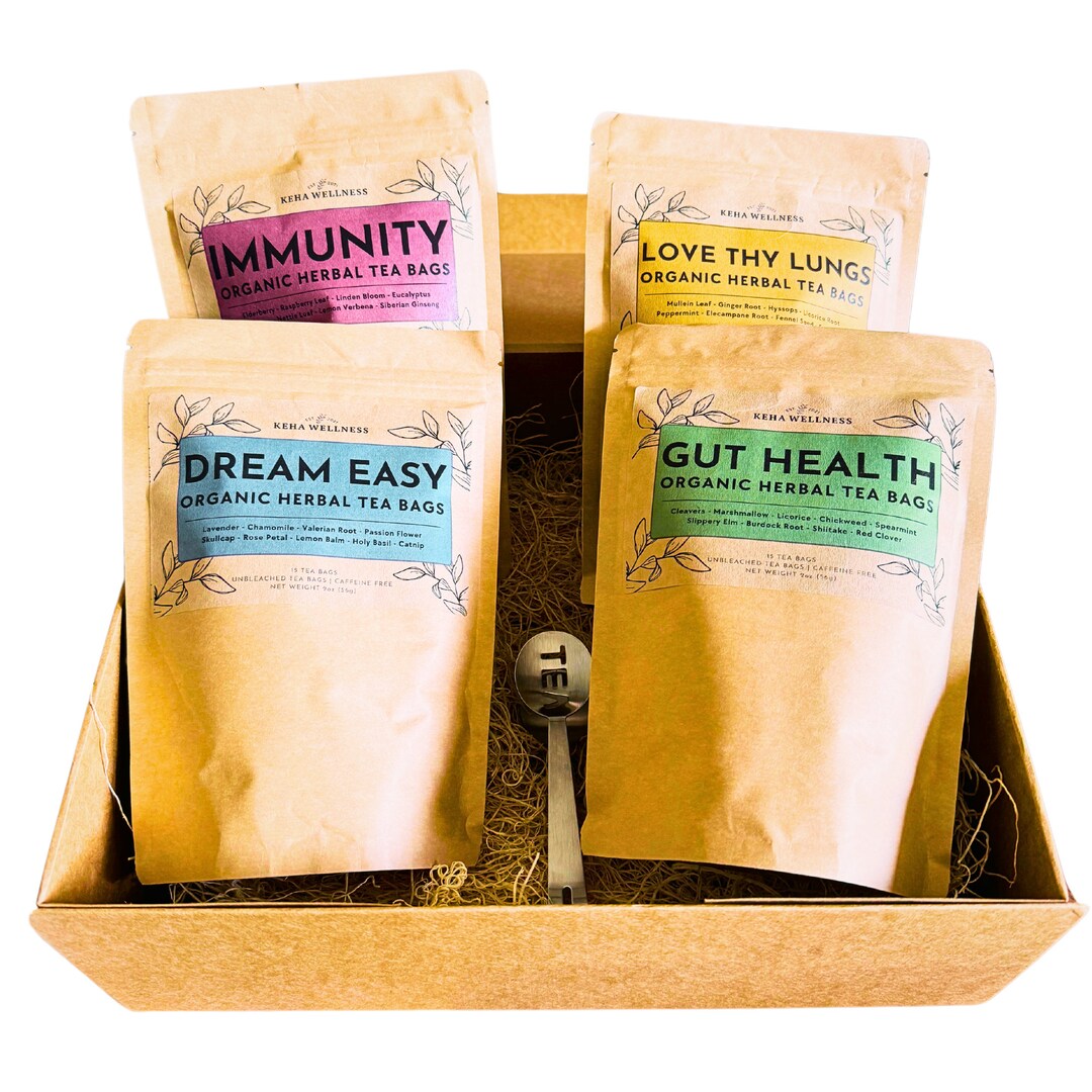 Herbal Tea Gift Set, Herbal Tea Christmas Gift Box, Tea Gift for Her, Mom, Sister, Herbal Gift