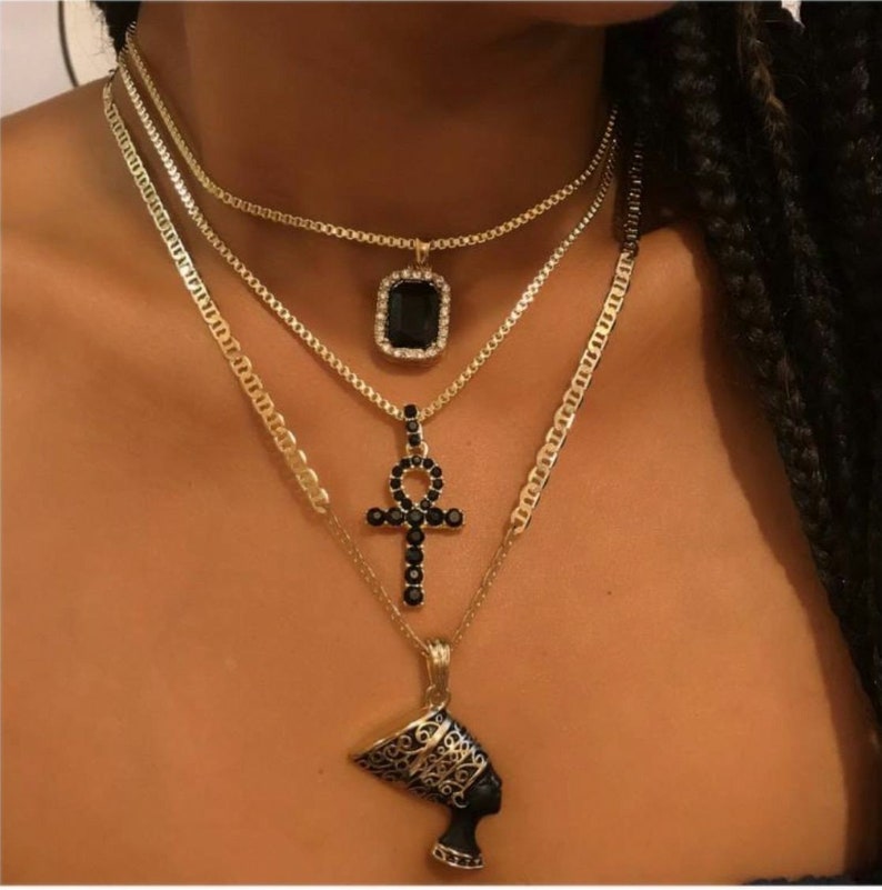 African chain layer necklace