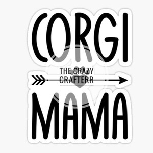 Calcomanía de mamá Corgi
