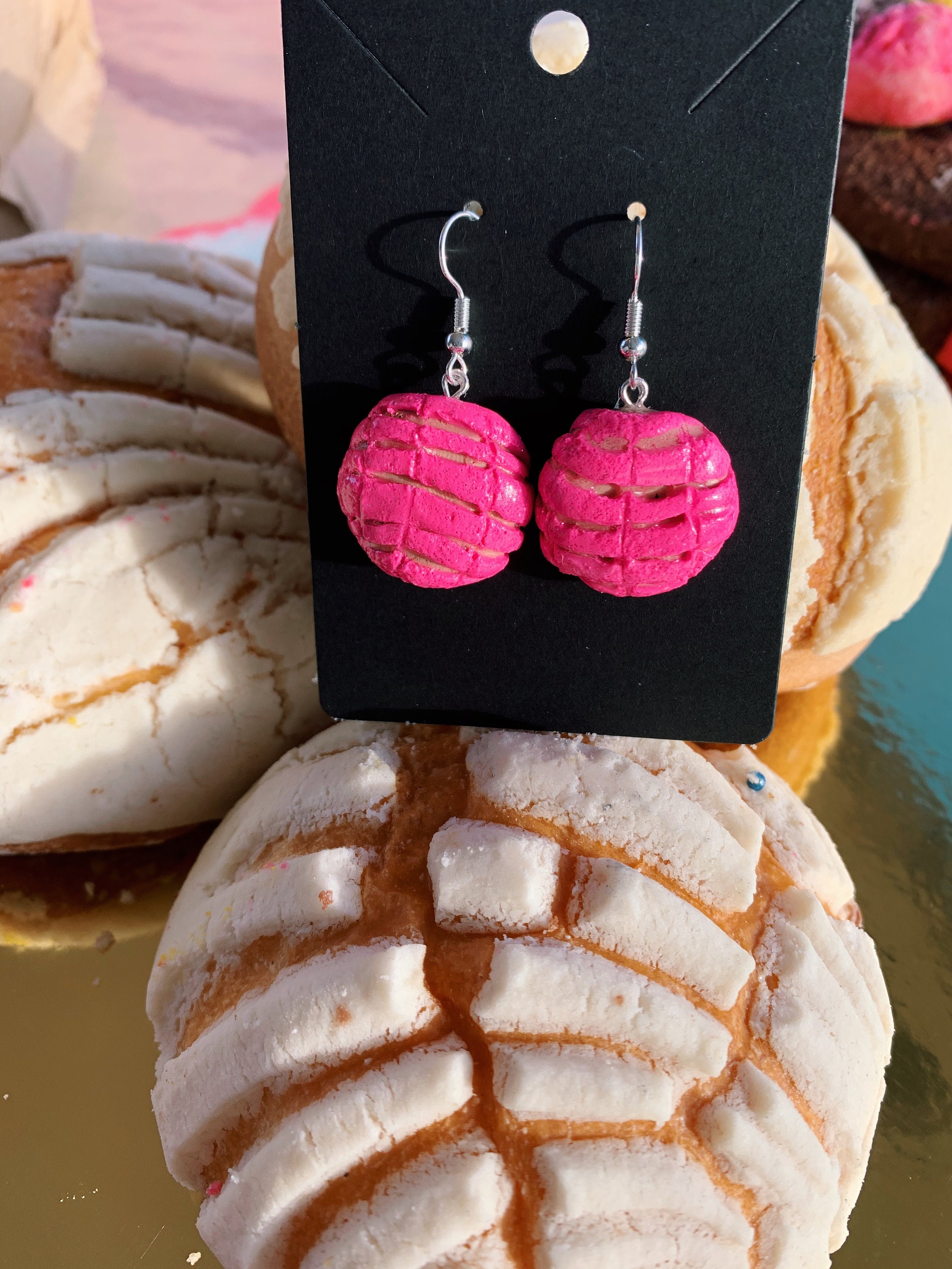 Pan Dulce Pink Concha Earrings Etsy