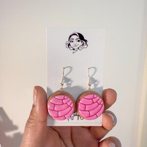 Pink Concha Pan Dulce Earrings