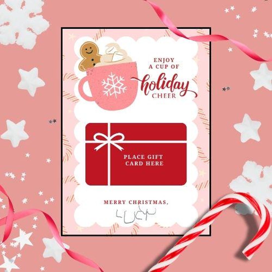 Christmas Coffee Gift Card Holder | Printable, Instant Download ...