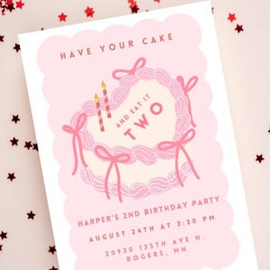 Plantilla de tarjeta de cumpleaños imprimible: "Ten tu pastel y cómelo dos" - Descarga digital divertida y única