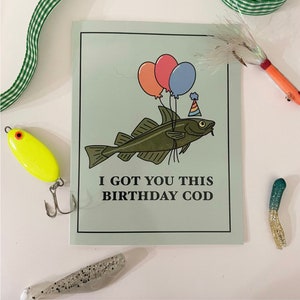 Carte imprimable Anniversaire morue 4 x 6