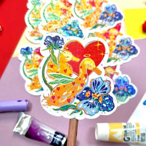 Entchen in Love HOLO Sticker