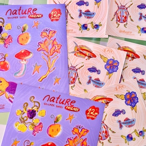 Naturfreunde Matte Vinyl Aufkleber Blätter