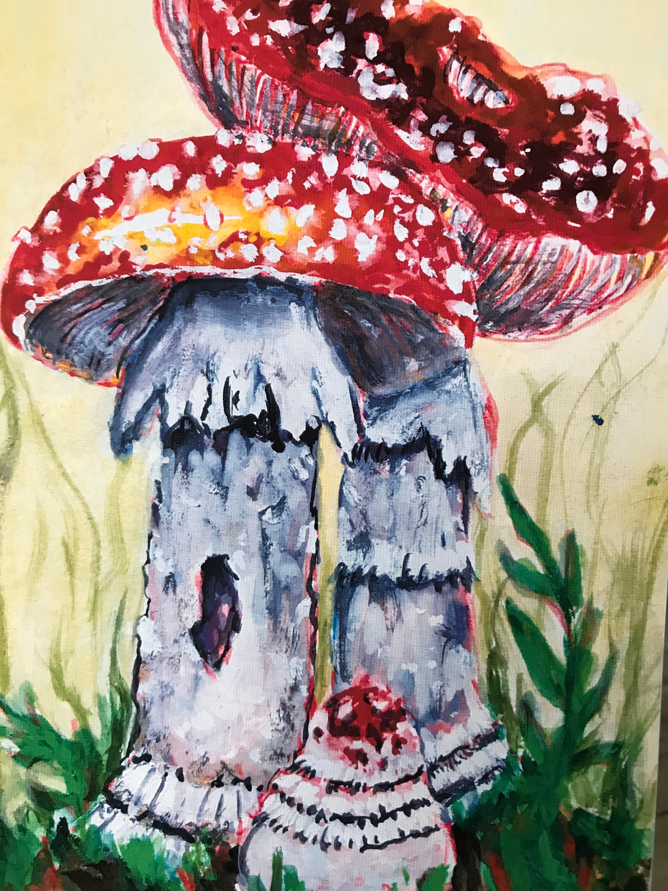 Cottage-core mushroom print | Etsy