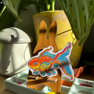 Goldfisch Holographischer Sticker