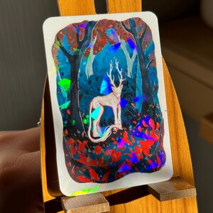 Pegatina holográfica de hielo picado de Forest Spirit