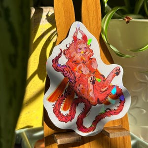 Moth Beast Crushed Ice Holographischer Sticker