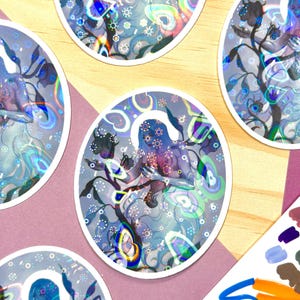 HOLO-sticker Tending the Roses
