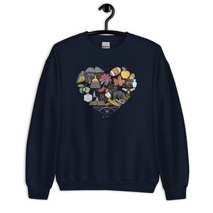 WV Heart | Sweatshirt | Crewneck | Home Is Where The Heart Is | West Virginia | Home | WV Football