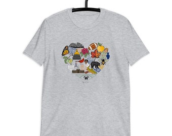 WVWC Heart |T-shirt | Home Is Where The Heart Is | West Virginia | Home | Shirt | WV Football | Wesleyan