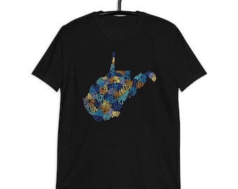 WV Counties | t-shirt | Counties | WV | West Virginia | Design | shirt | Mens | Womens | Unisex