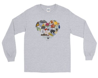 WVWC Heart — Long Sleeve |T-shirt | Home Is Where The Heart Is | West Virginia | Home | Shirt | WV Football | Wesleyan