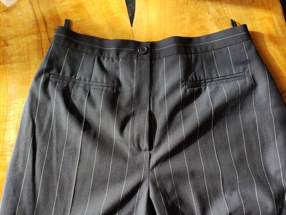 Vintage Chanel Boutique Pinstripe Narrow Leg Pants - image 2