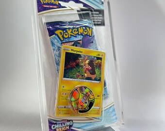 PREORDER Pokémon TCG Blister Acrylic Case (1-Pack w/ Promo & Coin) | Premium Display + FREE Black Stand