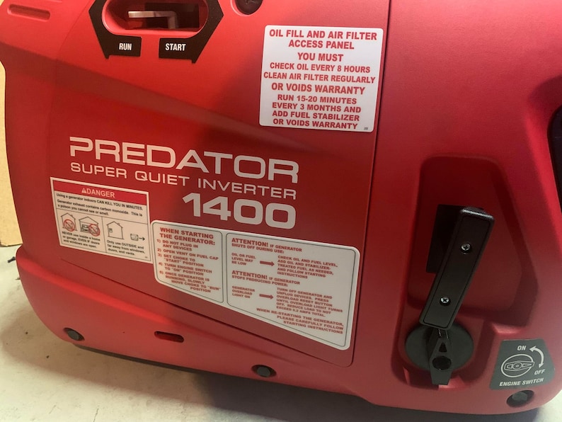 PREDATOR 1400 Watt Super Quiet Inverter Generator Engine Etsy Australia