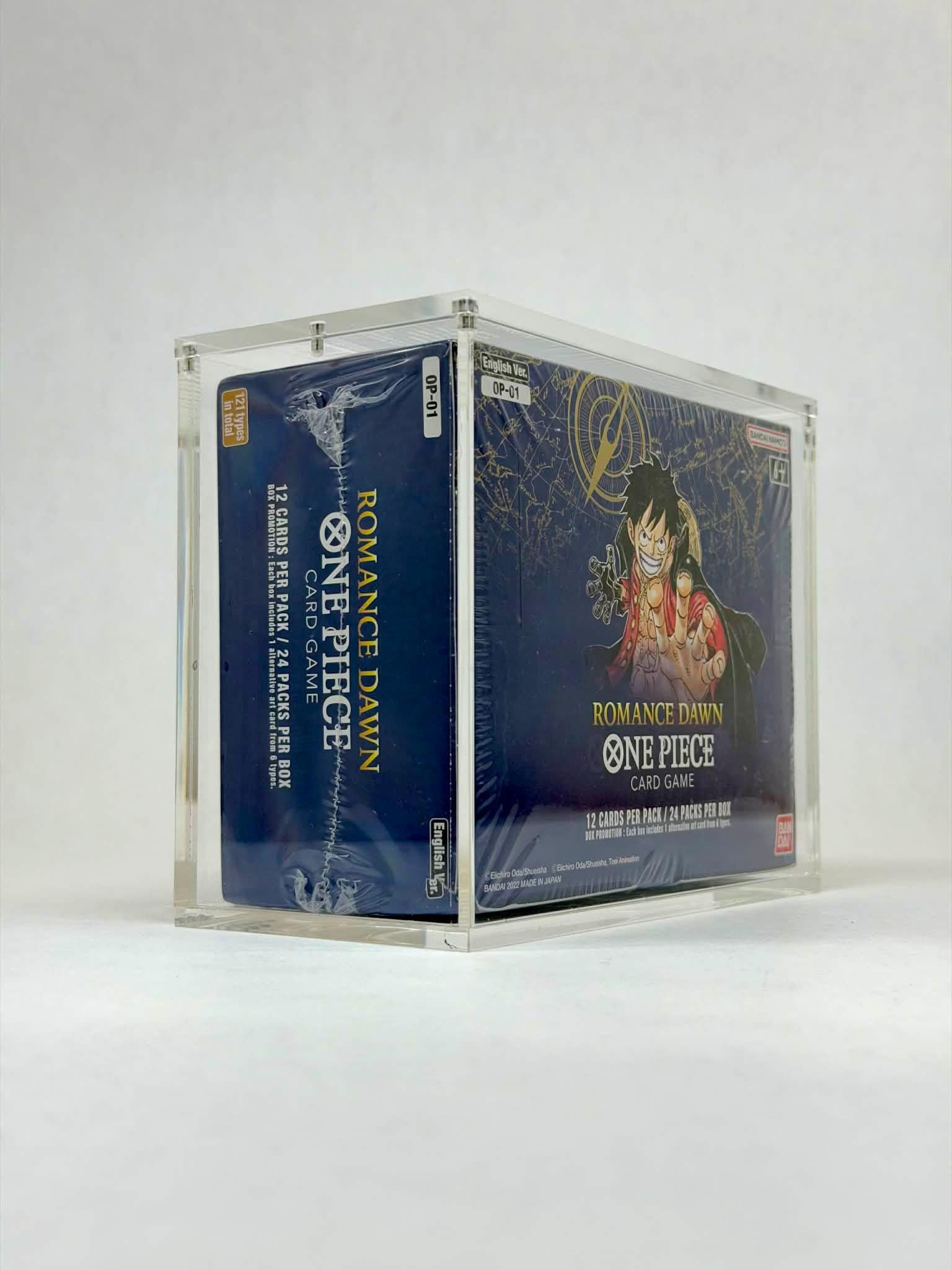 one piece romance dawn booster box case One Piece Acrylic Booster Box Display Case Box, Framing/display Quality  Grade Fits Only OP-1 and OP-2 Original Print Run