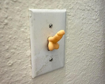 Novelty Light Switch Cap Covers – Peach, Gag Joke Gift (Set of 4)