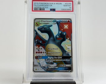 PSA Graded Card Acrylic Case | Slab Display Protector | Grade Sleeve & Black Stand Included | TCG Collector