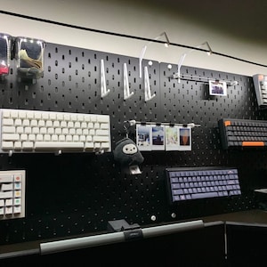 1 Pair | IKEA SKADIS PEGBOARD | 25mm 3 Prong | Accessory Mechanical Keyboard Mount Holder Display