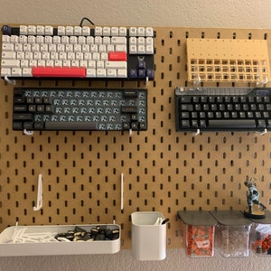 1 Pair | IKEA SKADIS PEGBOARD | 25mm 3 Prong | Accessory Mechanical Keyboard Mount Holder Display