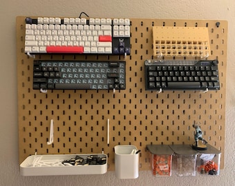 1 Pair | IKEA SKADIS PEGBOARD | 25mm 3 Prong | Accessory Mechanical Keyboard Mount Holder Display