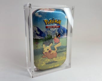 Acrylic Display Case for Pokémon Mini Tin Single | Premium Sealed Collector Protector | Crystal Clear Tin Display