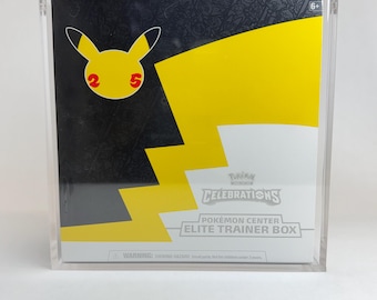 Pokémon Celebrations 25th Anniversary PC ETB Acrylic Case | Sealed Grail Display Protector | Elite Trainer Box