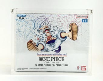 One Piece OP05 Sealed Booster Box Acrylic Case Magnetic Lid - Etsy