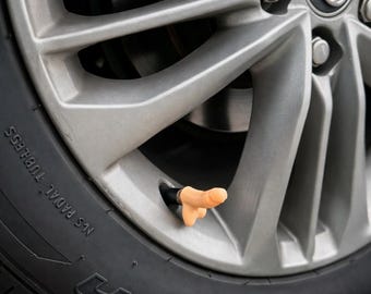 4-Pack Novelty Tire Valve Caps – Peach | Funny Prank Valve Stem Covers