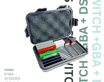 Game Cartridge Case for GBA, DS/3DS Nintendo Switch – Holds 63 Games | Travel & Protective Storage