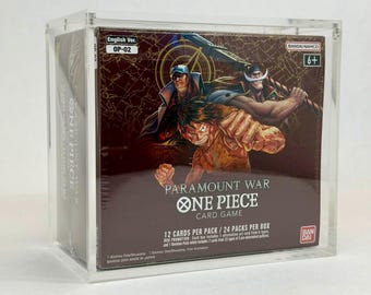 One Piece OP02 Sealed Booster Box Protective Acrylic Case for Collectors