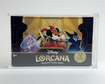 Acrylic Case FOR Disney Lorcana Booster Box | All Sets | 8-Magnet Secure Lid | UV Protective Sealed Display