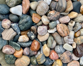 1lb Michigan Polished Rocks Tumbled Rocks Minerals Michigan Rock  Collection Bulk Tumbled Stones Assorted Collectable rock gift