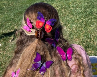 Butterfly Hair Clip Set: Waterproof Monarch Hair Accessories