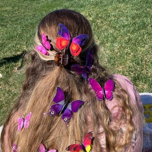 Set of 3 Butterfly Clips and headband, US seller, Hair clips, monarch, waterproof, girl gift, gift under 10, Barrette, US woman owned, hair