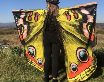 Buckeye butterfly, adult costume, Woman cape, Butterfly costume, beautiful, woman gift under 30, curtains, birthday woman, transformation