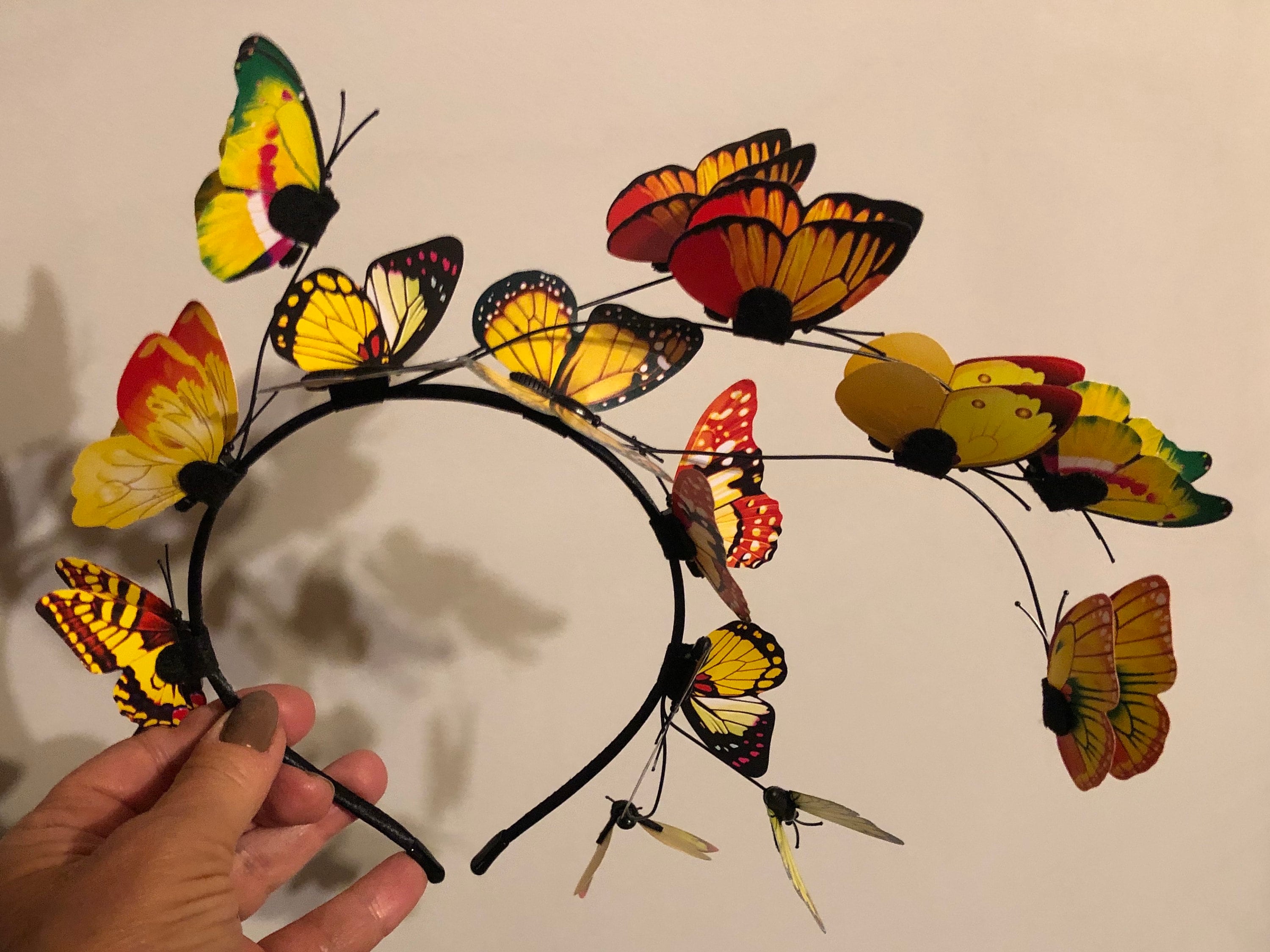 Butterfly headbands yellow and pink one size The  main image 4