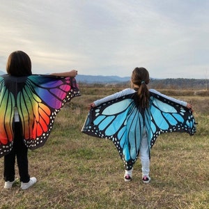 Wie auf BuzzFeed gezeigt, Alter 5-10, Medium Schmetterling Flügel, aktiv, Kind Geschenk, Geschenk unter 25, Geschenk für Kinder, Tanzabend, US Verkäufer, in Frauenbesitz Blue