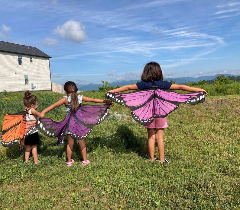 Mini Butterfly wings, for kids ages 1 to 5ish, costume, playtime, birthday, kids gift under 20, Kids yoga, imagination, game, 44 , recital image 1