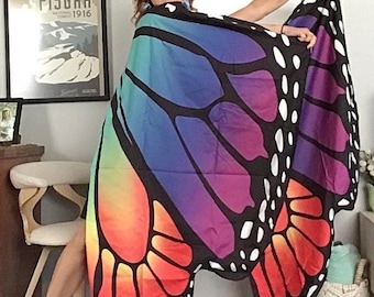 Reversible Butterfly Wings: Deluxe Adult Costume, Colorful Lining