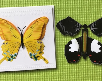 Custom fliegende Schmetterling Karte, Überraschung, du gib mir Schmetterlinge, Jubiläumskarte, Liebe, Geburtstagskarte, Geschenk unter 10, Freundschaft, Magnet,