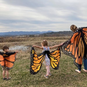 Parent & kid monarchs, family costume, mom n son, dad + daughter, family costume, Woman owned business, USA business, active, gift, Easter